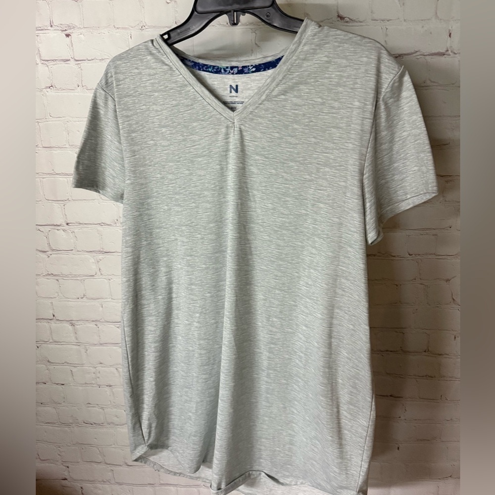 Natori Heather Gray V Neck Sleep Shirt Soft Lounge Nightgown Pajama Dress Size M - Picture 2 of 4